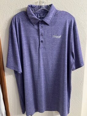 Black Clover Men's Purple Heather Polo Shirt size Large